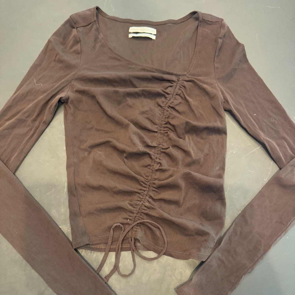 Urban Outfitters brown mesh long sleeve